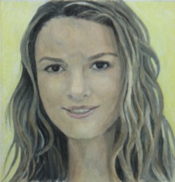 acrylic portrait of young woman