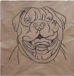 Drawing animal dog