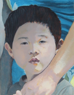 acrylic portrait of boy