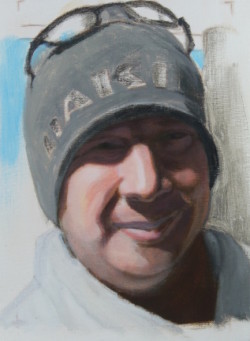 acrylic portrait study of man