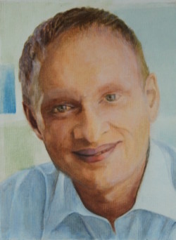 acrylic portrait study of man