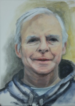 acrylic portrait study of man