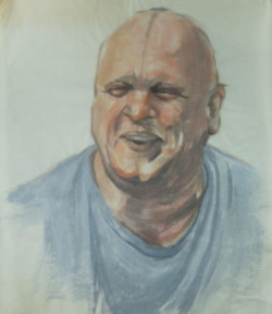 acrylic portrait study of man