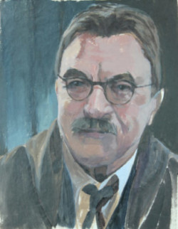 acrylic portrait study of man