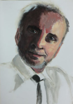 acrylic portrait study of man