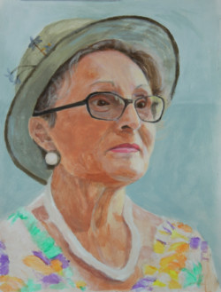 acrylic portrait of woman