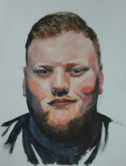acrylic portrait study of a man