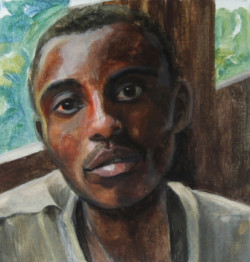 acrylic portrait of man