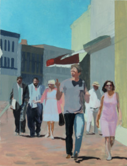 Annapolis street scene, painting, acrylic on paper