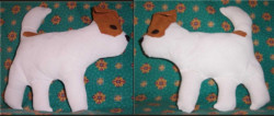 life-sized soft sculpture dogs