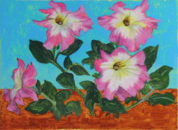 Painting flowers petunias