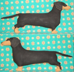 life-sized soft sculpture dogs