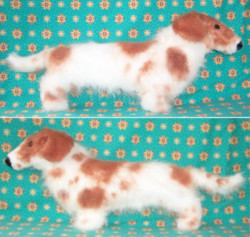 life-sized soft sculpture dogs