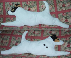 life-sized soft sculpture dogs