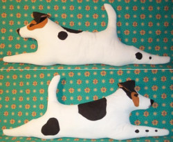 life-sized soft sculpture dogs
