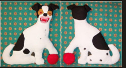 life-sized soft sculpture dogs