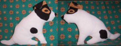 life-sized soft sculpture dogs