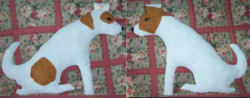 life-sized soft sculpture dogs