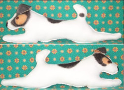 life-sized soft sculpture dogs