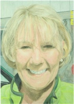 Colored portrait of woman