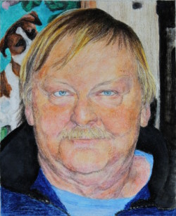 Mixed Media portrait of man