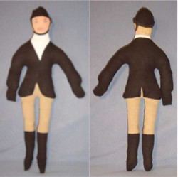 Equestrian soft sculpture doll