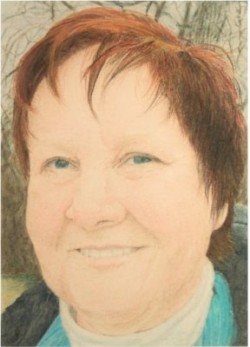 colored pencil portrait of woman