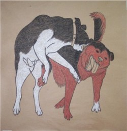 Drawing animal dog