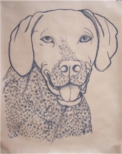 Drawing animal dog