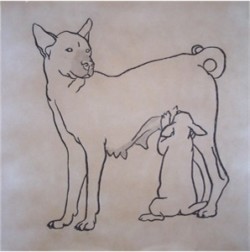 Drawing animal dog