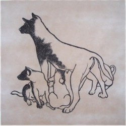 Drawing animal dog