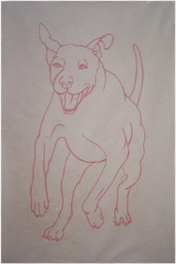 Drawing animal dog
