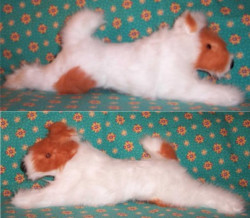 life-sized soft sculpture dogs