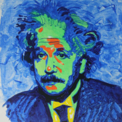 edgy celebrity acrylic portrait