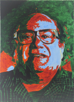 edgy celebrity acrylic portrait