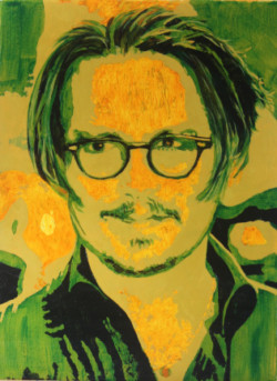 acrylic portrait study of man
