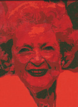Acrylic painting of woman