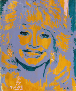 edgy celebrity acrylic portrait