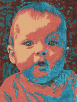 Acrylic portrait baby toddler