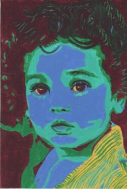 Acrylic portrait baby toddler